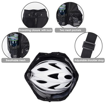 Спортна чанта за гимнастика С шнурове Плажни раници за съхранение с мокри джобове Удебелена мрежа Леки удобни за тренировъчно оборудване