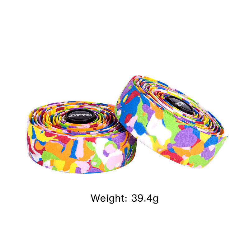 Värviline mägijalgratta juhtraua teip libisemiskindel MTB jalgrattasõidu maanteeratta osad võidusõidu käepideme rihm 2 pistikut sideme vöö