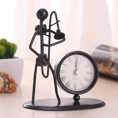Kreatívne železné nerezové malé hodiny Iron Art Retro osobnosť hodiny narodeninový darček digitálne hodiny stolové hodinky stolové hodiny
