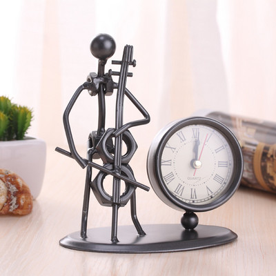 Kreatívne železné nerezové malé hodiny Iron Art Retro osobnosť hodiny narodeninový darček digitálne hodiny stolové hodinky stolové hodiny