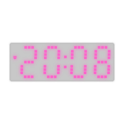 Budilica s bijelim licem Digitalna elektronika LED Šareno svjetlo Dekoracija dnevne sobe Satovi za studentski stol Datum Temperatura