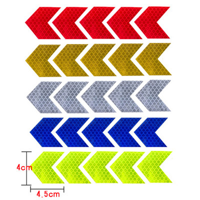 Ποδήλατο αντανακλαστικό βέλος αυτοκόλλητο αστέρι κρανίου Πινακίδα ασφαλείας Αυτοκόλλητη προειδοποιητική ταινία μοτοσικλέτας με αλουμινόχαρτο