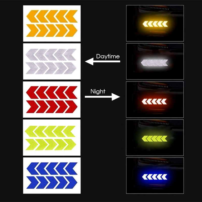 Ποδήλατο αντανακλαστικό βέλος αυτοκόλλητο αστέρι κρανίου Πινακίδα ασφαλείας Αυτοκόλλητη προειδοποιητική ταινία μοτοσικλέτας με αλουμινόχαρτο