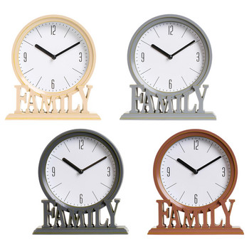 Настолни часовници Семейни декоративни нетиктакащи каминни часовници Безшумен настолен часовник за селска къща Спалня Офис Орнамент Всекидневна