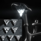 Ανακλαστικά αυτοκόλλητα ποδηλάτου Τρίγωνο προειδοποιητικό ανακλαστήρα Μαγνητικό αυτοκόλλητο ποδηλάτου Ταινία Νυχτερινή προειδοποιητική πινακίδα ασφαλείας Αξεσουάρ ποδηλασίας