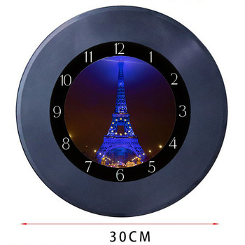 The Eiffel Tower Ψηφιακά ρολόγια τοίχου 12 ιντσών βελόνα Επιτραπέζιο Ρολόι κρεβατοκάμαρας 30cm Ρολόγια Διακόσμηση Σαλονιού Διακόσμηση σπιτιού