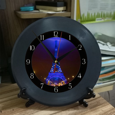 Turnul Eiffel Ceasuri de perete digitale 12 inchi Masa cu ac Ceas de birou pentru dormitor 30 cm Ceasuri Decorare camera de zi Decor