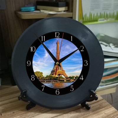 Eifelio bokšto skaitmeniniai sieniniai laikrodžiai 12 colių adatiniai staliniai stalai Miegamojo laikrodis 30 cm Laikrodžiai Svetainės apdaila Namų dekoras