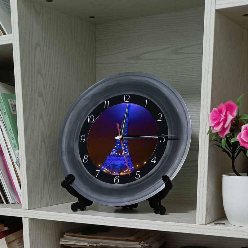 Eifelio bokšto skaitmeniniai sieniniai laikrodžiai 12 colių adatiniai staliniai stalai Miegamojo laikrodis 30 cm Laikrodžiai Svetainės apdaila Namų dekoras