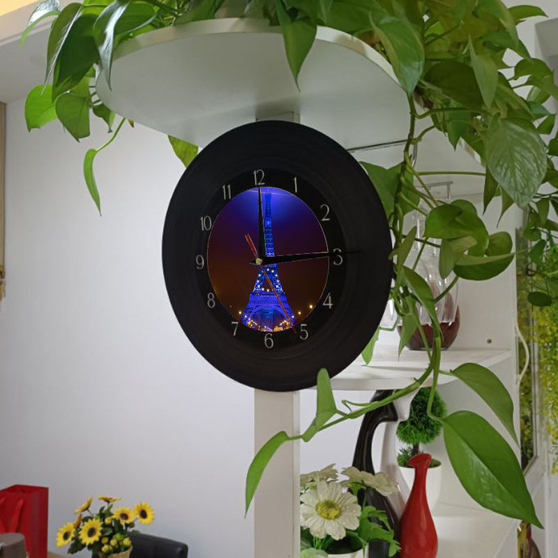 Eifelio bokšto skaitmeniniai sieniniai laikrodžiai 12 colių adatiniai staliniai stalai Miegamojo laikrodis 30 cm Laikrodžiai Svetainės apdaila Namų dekoras