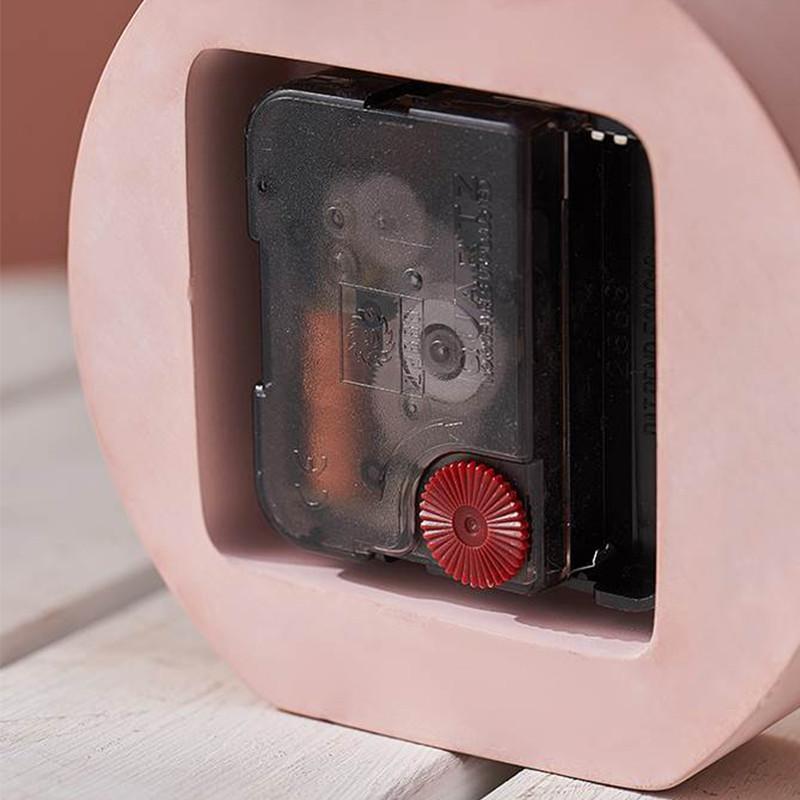 Nordic Ins Δημοφιλή Creative Sector σε σχήμα επιτραπέζιου ρολογιού από τσιμέντο Διακόσμηση επιτραπέζιου υπολογιστή Mute Concrete Μικρό επιτραπέζιο ρολόι Vintage ρολόι