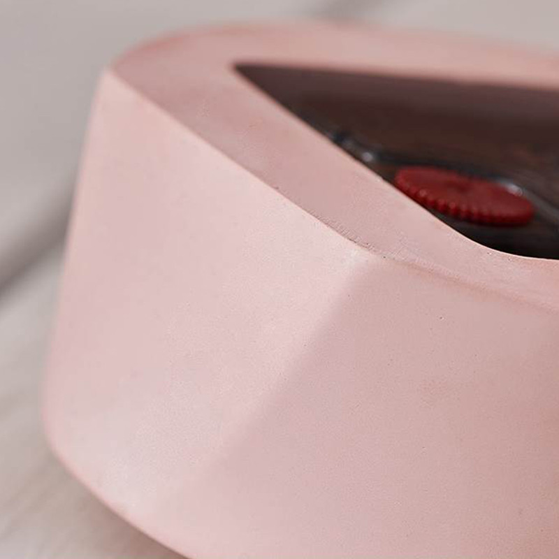 Nordic Ins Δημοφιλή Creative Sector σε σχήμα επιτραπέζιου ρολογιού από τσιμέντο Διακόσμηση επιτραπέζιου υπολογιστή Mute Concrete Μικρό επιτραπέζιο ρολόι Vintage ρολόι