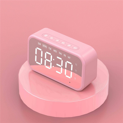 Suure LED-peegelekraaniga Bluetooth-kõlar FM-raadio telefonihoidikuga digitaalne äratuskell magamistoa kontori jaoks