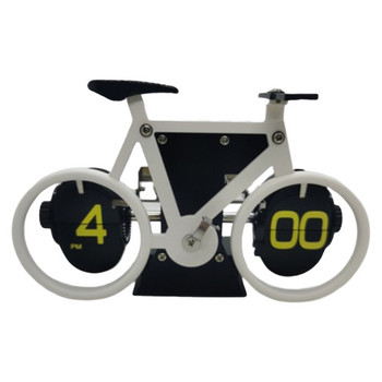 Ρολόι αναποδογυρισμένου σε σχήμα ποδηλάτου για οικιακό υπνοδωμάτιο Κοιτώνας Σαλόνι γραφείου Διακόσμηση επιφάνειας εργασίας ρετρό στυλ Ρολόι μεγάλου αριθμού G99A