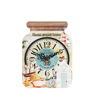 Vintage stolni sat Kreativni sat u obliku boce u europskom stilu Modna drvena budilica Ukrasni zidni sat