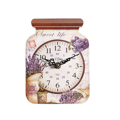 Vintage stolni sat Kreativni sat u obliku boce u europskom stilu Modna drvena budilica Ukrasni zidni sat