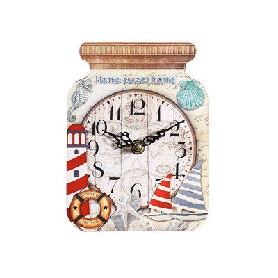 Vintage stolni sat Kreativni sat u obliku boce u europskom stilu Modna drvena budilica Ukrasni zidni sat