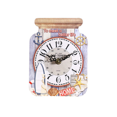 Vintage stolni sat Kreativni sat u obliku boce u europskom stilu Modna drvena budilica Ukrasni zidni sat