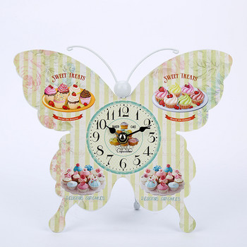 Часовник с пеперуда Ретро Европейски електронни Iron Art Домашен офис Занаяти Декорация Орнаменти за хора Подаръци