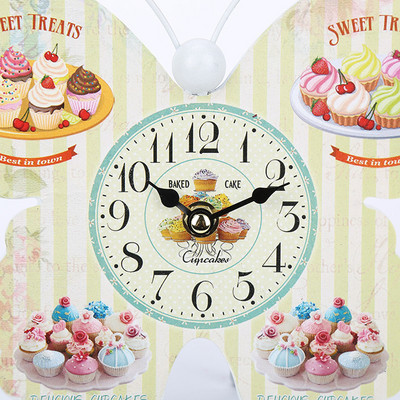 Ρολόι πεταλούδας Ρετρό Ευρωπαϊκό Ηλεκτρονικό Σιδερένιο Τέχνη Γραφείο Χειροτεχνίας Διακοσμητικά Στολίδια για Ανθρώπους Δώρα