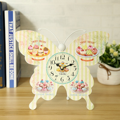 Ρολόι πεταλούδας Ρετρό Ευρωπαϊκό Ηλεκτρονικό Σιδερένιο Τέχνη Γραφείο Χειροτεχνίας Διακοσμητικά Στολίδια για Ανθρώπους Δώρα