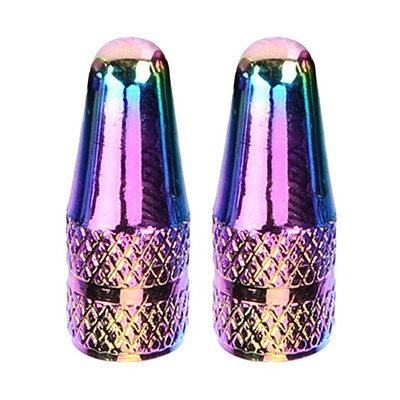 2/5 komada duginih boja poklopca ventila gume za bicikle Aluminijske visokotlačne kapice za Presta ventile Šešir za gume bicikla MTB dodaci