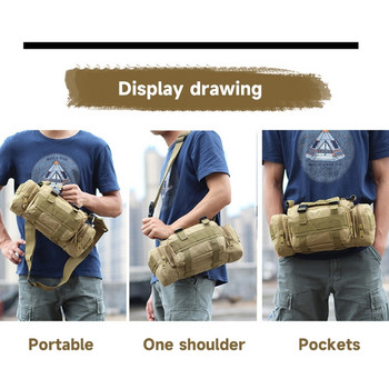 Къмпинг чанта с голям капацитет Водоустойчива многофункционална примамка Опаковка за кръста Външна чанта за рамо Чанти за риболовни принадлежности Чанта Drop Shipping