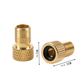 4 vnt. dviračio priedų vožtuvo adapterio siurblys Konvertuokite „Presta“ į „Schrader“ vario vožtuvo adapterio ratus, dujų purkštuko vamzdžio įrankį