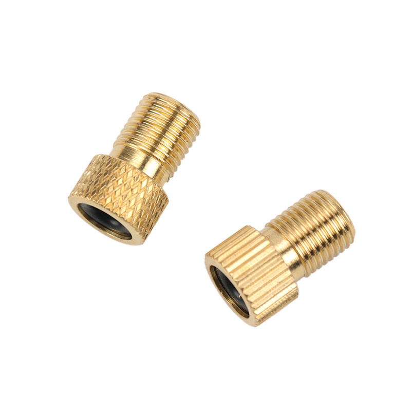 4 vnt. dviračio priedų vožtuvo adapterio siurblys Konvertuokite „Presta“ į „Schrader“ vario vožtuvo adapterio ratus, dujų purkštuko vamzdžio įrankį