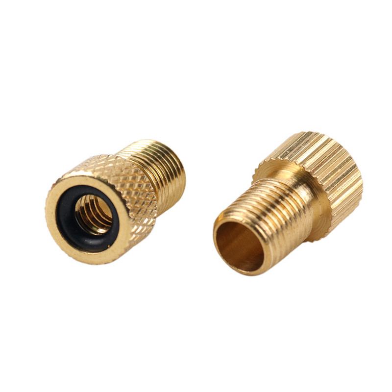 4 vnt. dviračio priedų vožtuvo adapterio siurblys Konvertuokite „Presta“ į „Schrader“ vario vožtuvo adapterio ratus, dujų purkštuko vamzdžio įrankį