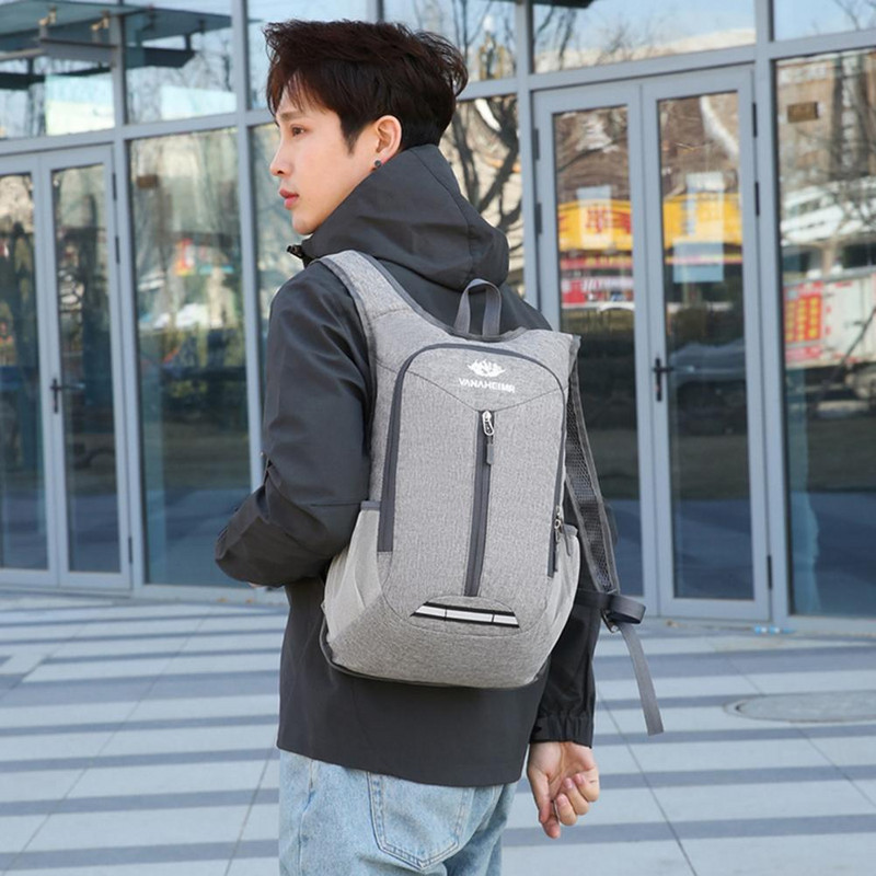 Túrahátizsák több zsebbel, nagy kapacitású hordozható nylon hátizsák Összehajtható alkalmi utazótáska kültéri túratáska