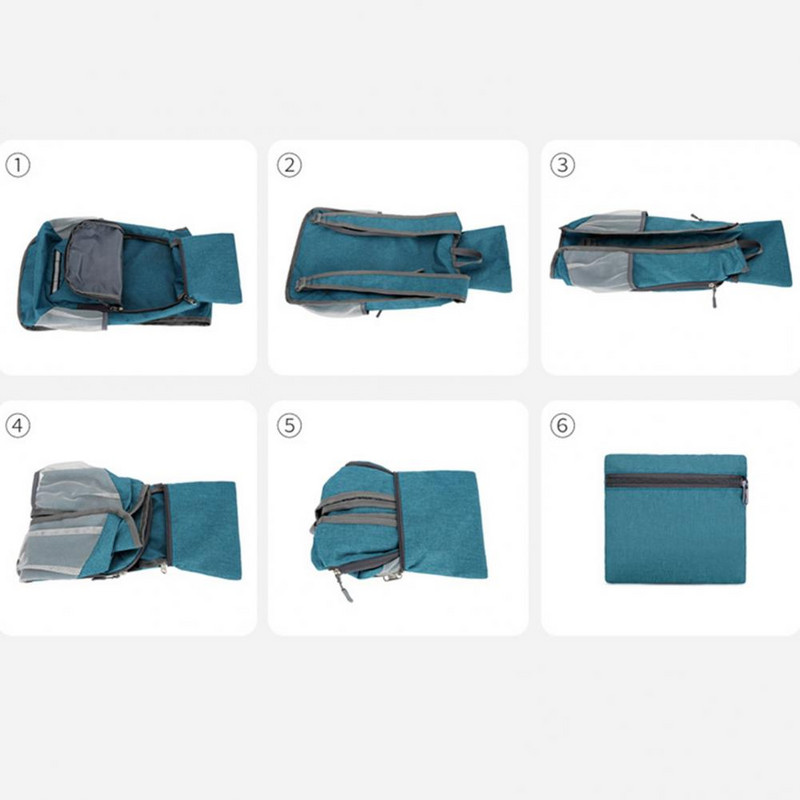 Túrahátizsák több zsebbel, nagy kapacitású hordozható nylon hátizsák Összehajtható alkalmi utazótáska kültéri túratáska