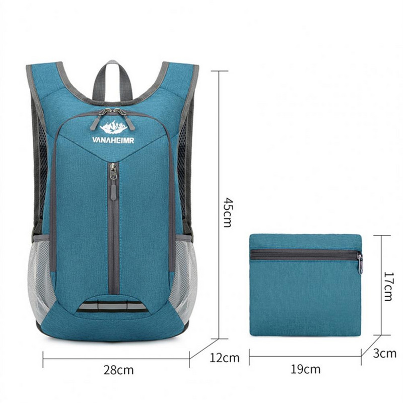 Túrahátizsák több zsebbel, nagy kapacitású hordozható nylon hátizsák Összehajtható alkalmi utazótáska kültéri túratáska