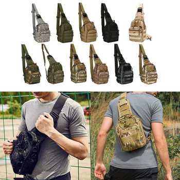 Άνδρες Tactical Shoulder Bag Sling Chest Bag Outdoor Green Mosaic