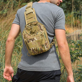 Άνδρες Tactical Shoulder Bag Sling Chest Bag Outdoor Green Mosaic