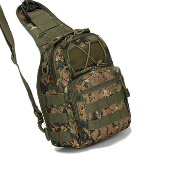 Мъжка тактическа чанта през рамо Слинг чанта за гърди Външна зелена мозайка
