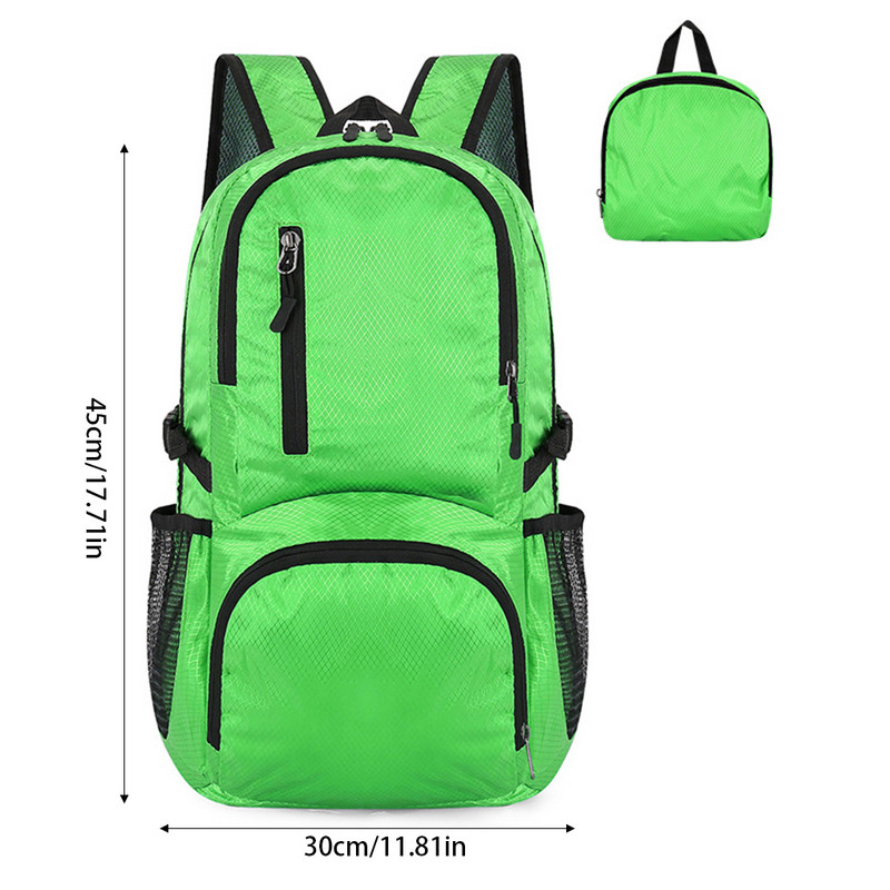 Nailonist kaasaskantav matkaseljakott – pehme tekstuur ja mitu kotikest Vastupidavusajakirjad kokkupandavad