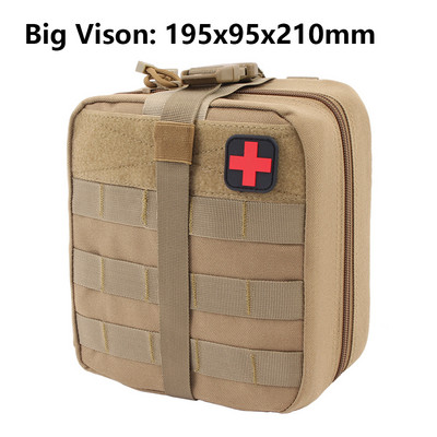 TACTIFANS Θήκη Πρώτων Βοηθειών Patch Bag Molle Hook and Loop Amphibious Tactical Medical kit EMT Emergency EDC Rip-Away Survival IFAK