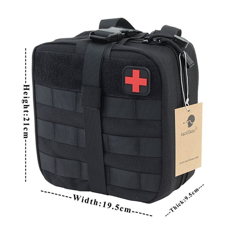 TACTIFANS Θήκη Πρώτων Βοηθειών Patch Bag Molle Hook and Loop Amphibious Tactical Medical kit EMT Emergency EDC Rip-Away Survival IFAK