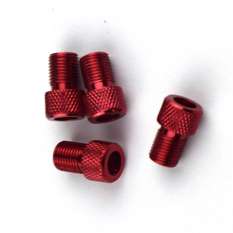 4 buc. Adaptor supapă pentru bicicletă din aliaj de aluminiu Convertiți Presta în supapă Schrader Pompă pentru biciclete duză de aer Instrumente pentru tuburi Accesorii pentru biciclete