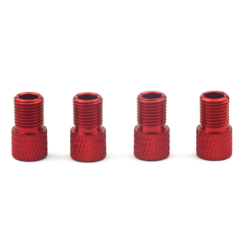 4 buc. Adaptor supapă pentru bicicletă din aliaj de aluminiu Convertiți Presta în supapă Schrader Pompă pentru biciclete duză de aer Instrumente pentru tuburi Accesorii pentru biciclete