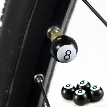 4 бр. Универсален капак на клапана за велосипедни мото автомобилни гуми Защитно покритие за гуми Аксесоар Басейн 8 топки Модел Прахоустойчив капак Капачка на стеблото на клапана