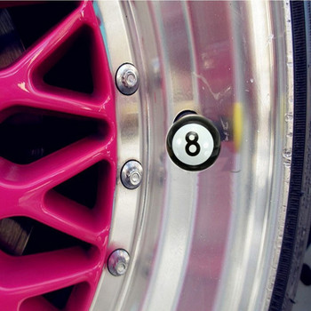 4 бр. Универсален капак на клапана за велосипедни мото автомобилни гуми Защитно покритие за гуми Аксесоар Басейн 8 топки Модел Прахоустойчив капак Капачка на стеблото на клапана