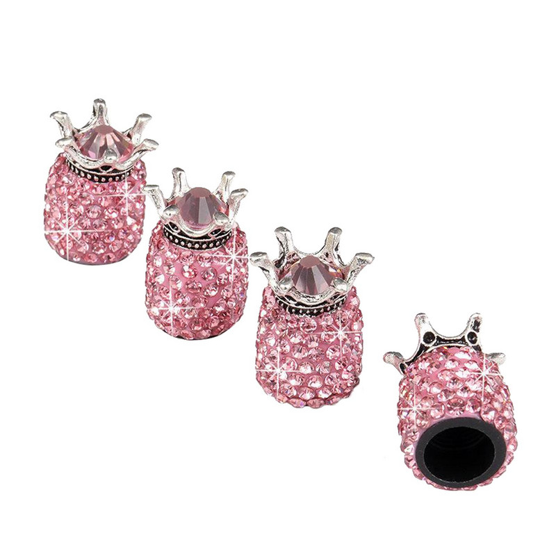 4 pakki Rhinestone velje / rehvi õhurõhu vars auto-auto-veoauto-