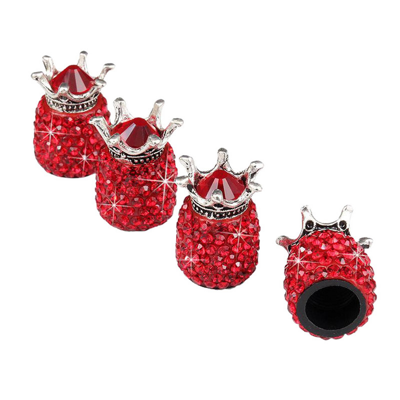 4 pakki Rhinestone velje / rehvi õhurõhu vars auto-auto-veoauto-