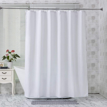 Полиестерна тоалетна хотелска едноцветна завеса за баня Водоустойчива плесенна удебелена обикновена комплект завеси за душ