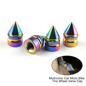 /Szett Színes Kerékpár Gázsapka Autó Kerék Abroncs Szelep Kupak Autó Motor Szépség Száj Többszínű Alumínium ötvözet Szelep sapka