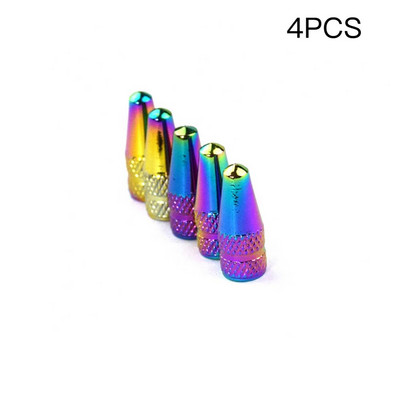 /Szett Színes Kerékpár Gázsapka Autó Kerék Abroncs Szelep Kupak Autó Motor Szépség Száj Többszínű Alumínium ötvözet Szelep sapka