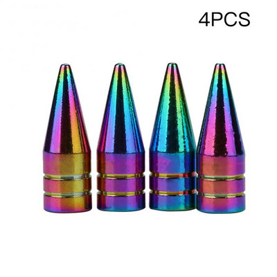 /Szett Színes Kerékpár Gázsapka Autó Kerék Abroncs Szelep Kupak Autó Motor Szépség Száj Többszínű Alumínium ötvözet Szelep sapka