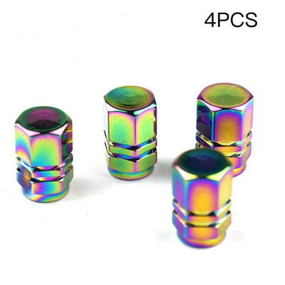 /Szett Színes Kerékpár Gázsapka Autó Kerék Abroncs Szelep Kupak Autó Motor Szépség Száj Többszínű Alumínium ötvözet Szelep sapka